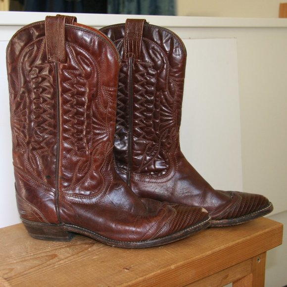 Code West Leather Cowboy Boots - Picture 1 of 4